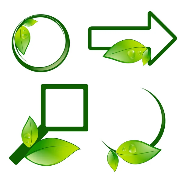 Diferentes sinais de rótulo ecológico —  Vetores de Stock