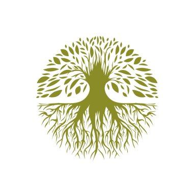 Abstract Round Tree Logo