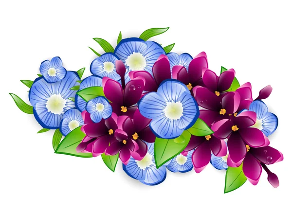 Λιλά και ηελοχάρης λουλούδι — Διανυσματικό Αρχείο