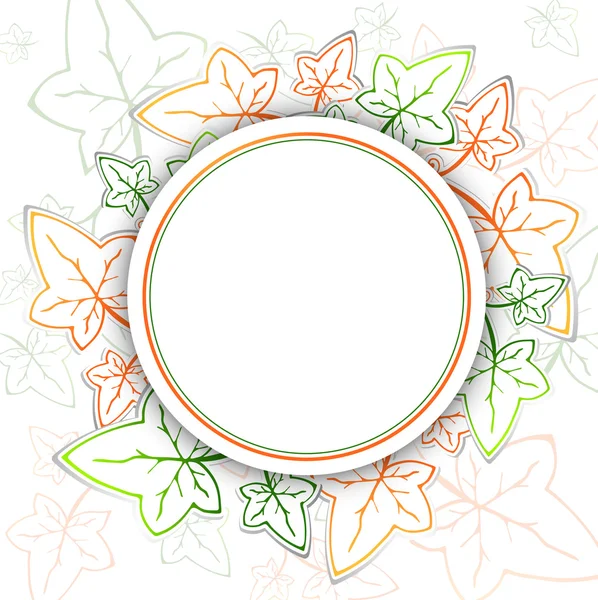 Ivy ronde frame — Stockvector