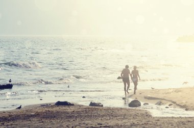 Deniz ilham ile güneş