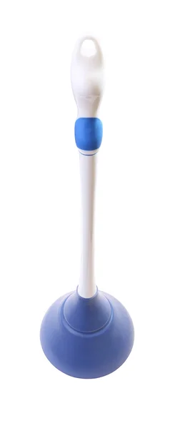 Plastic handle toilet plunger top view on white background. — Stock Photo, Image