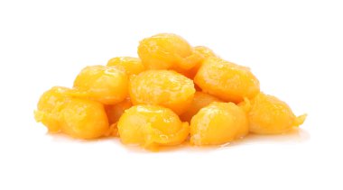 Jack meyve tohumları (fasulye ezmesi) tatlı beyaz zemin üzerine alay.