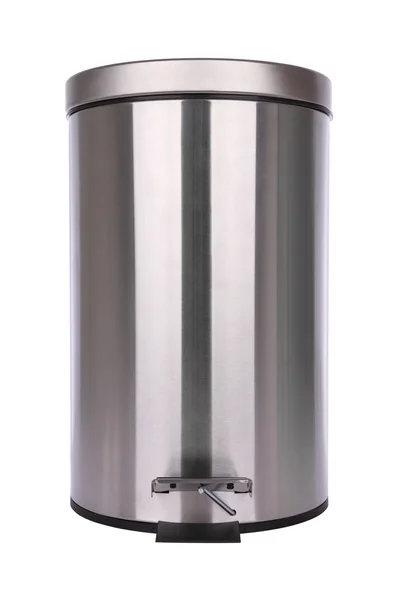 yuzeysel beyaz zemin üzerine açık kapalı çöp.