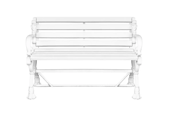 Hand made painted aged bench on white background. — Stock Photo, Image