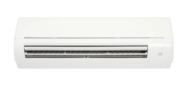 De overdekte deel voorzijde airconditioner op witte achtergrond. — Stockfoto