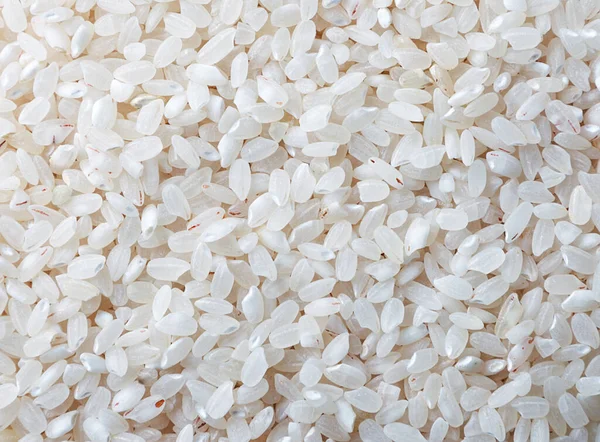 Raw White Rice Close Rice Background View Top — Stock Photo, Image