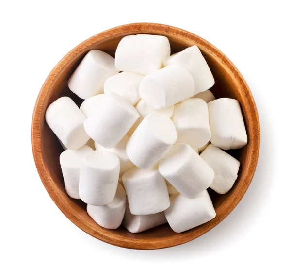 Marshmallow Voor Braden Een Plaat Close Een Witte Achtergrond Geïsoleerd — Stockfoto
