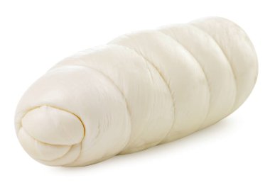 Suluguni peyniri beyaz arka planda. İzole edilmiş