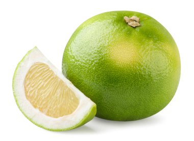 Tatlı meyve ve yakın plan beyaz arka planda kesim. İzole edilmiş