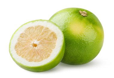 Tatlı meyve ve beyaz arka planda yarı yakın plan. İzole edilmiş