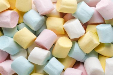 Renkli şekerlemeler, yakın plan, arka plan. Üst görünüm