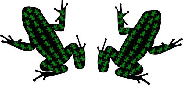 青蛙的剪影 免版税图库插图