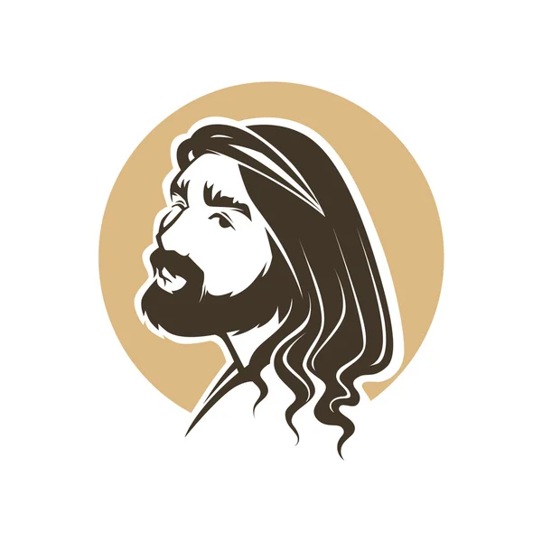 Jezus Christus vector portret — Stockvector