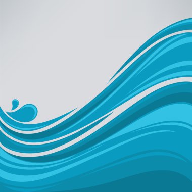 Mavi dalga, vektör arka plan