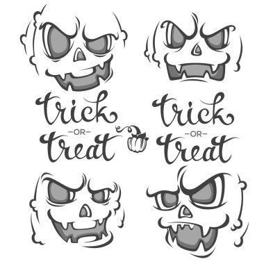 Mutlu Cadılar Bayramı, vektör tebrik kartları veya görüntü ile davet  