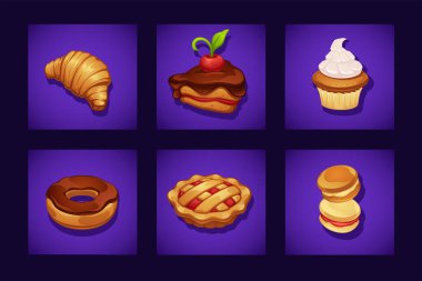 Kekler, çörekler ve tatlılar, parlak ve parlak çizgi film varlığı