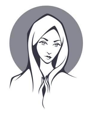 Meryem Ana vektör portresi