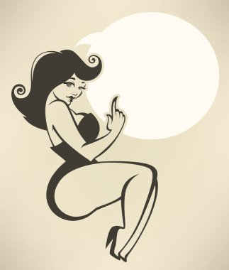 artı boyutu pin up girl