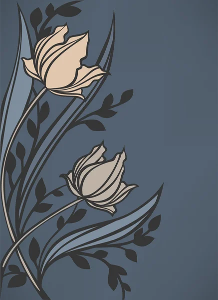 Квітковий фон в ретро-стилі — стоковий вектор