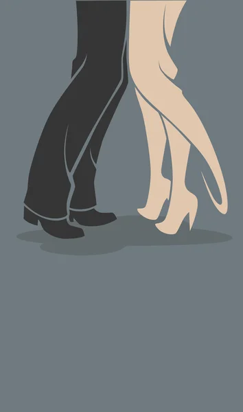 Piernas de hombre y mujer — Vector de stock