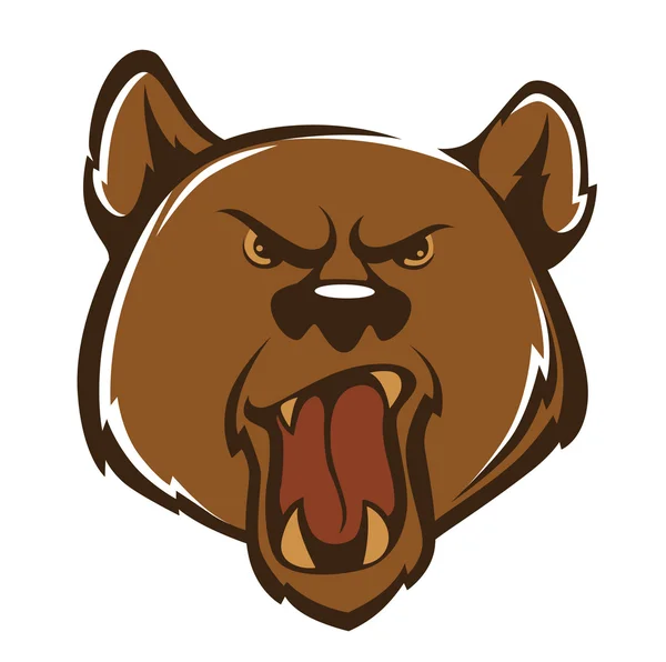 Aggressive bear, vector illustration — Stock Vector