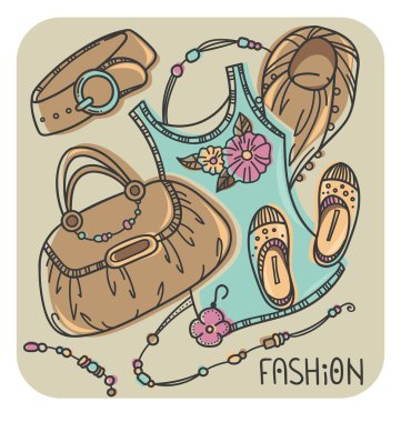 küçük moda el çekilmiş arka plan