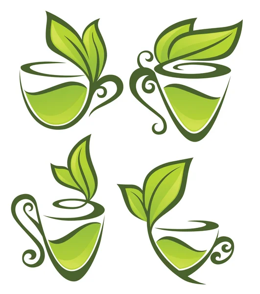 Té verde — Vector de stock