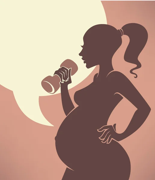 Fitness Embarazada — Archivo Imágenes Vectoriales
