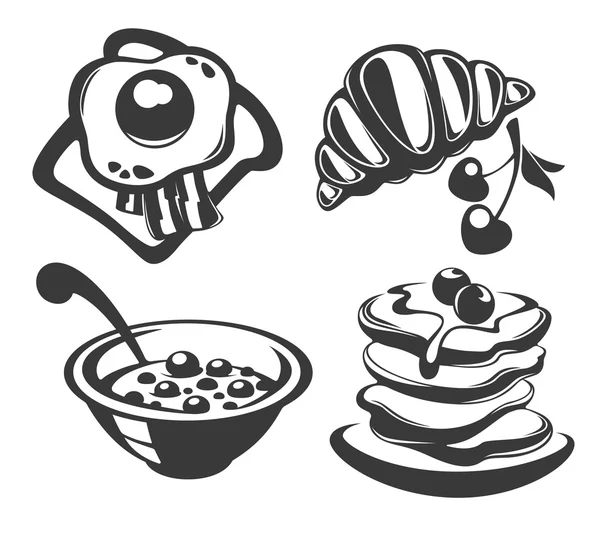 Collection vectorielle de petits déjeuners traditionnels — Image vectorielle