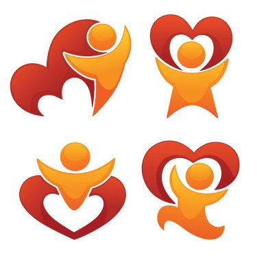 aşk, erkekler ve kalpleri Sevgililer des için vektör toplama