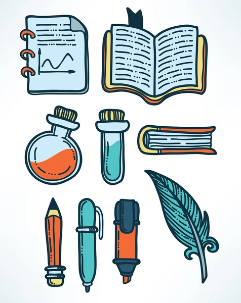 Science and education hand drawn icons — Stock Vector