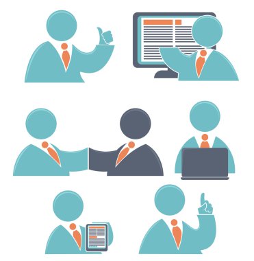 Modern iş amblem ve sembolleri vektör toplama