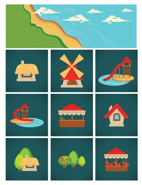 All for your amusement park, vector collection — Stock Vector