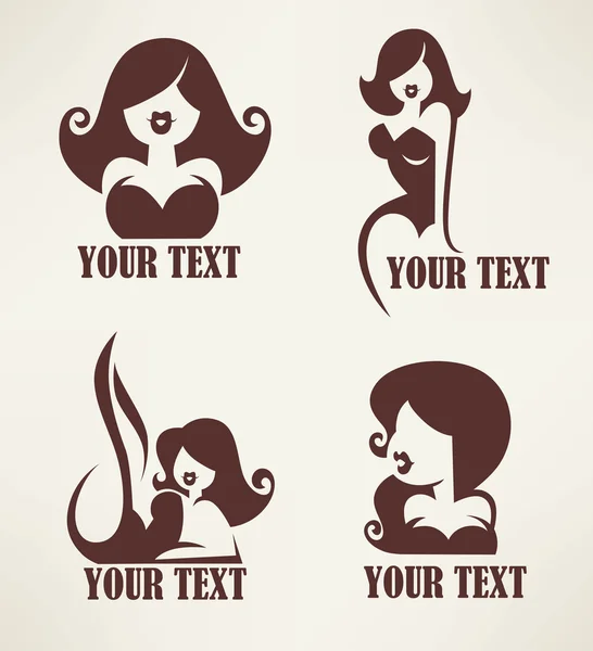 pinup kız logo vektör toplama