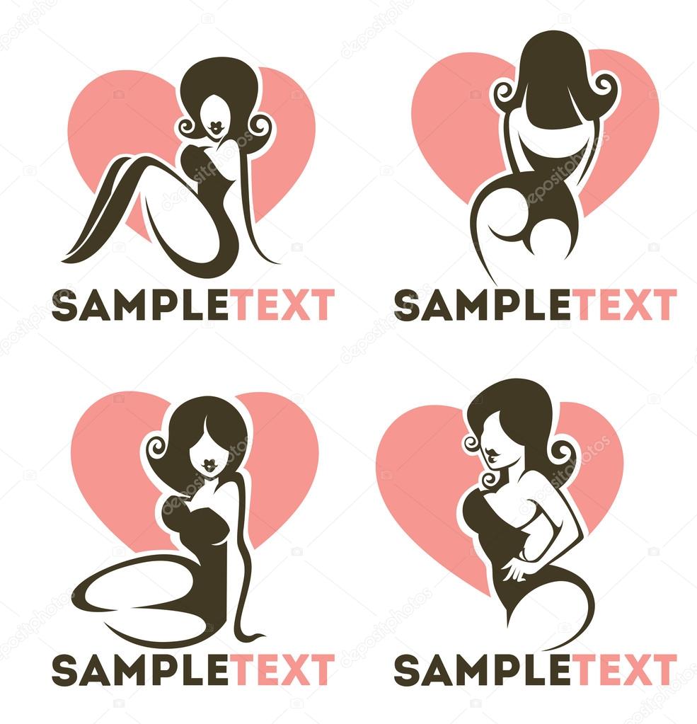 vector collection of pinup girls logo