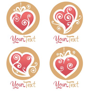 kalp topluluğu vektör, logo, kavram, etiketleri ve formu seviyorum
