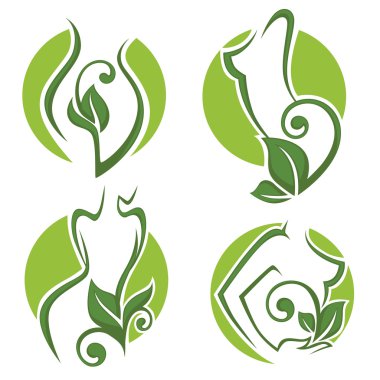 kadın sağlığı, güzellik ve tedavi sembolleri, logo, amblem ve ŞA
