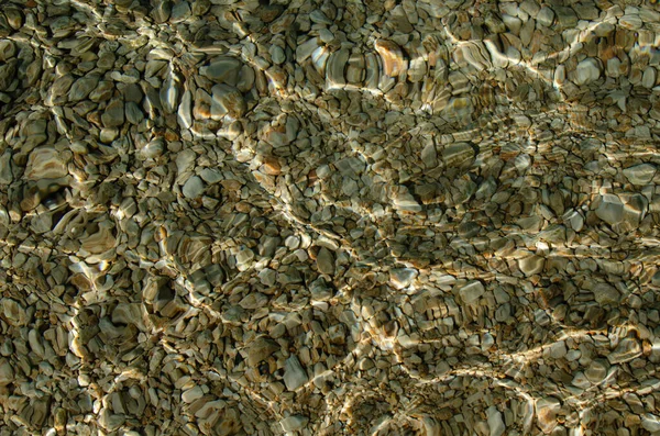 Background Kavicsos Stones Transparent Water Nemira Horvátország — Stock Fotó