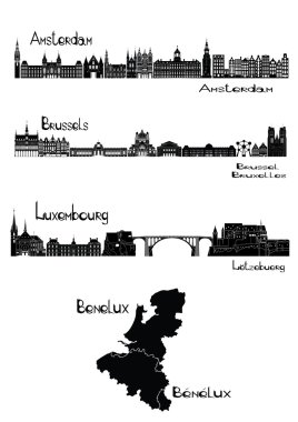 Capitals of Benelux  clipart