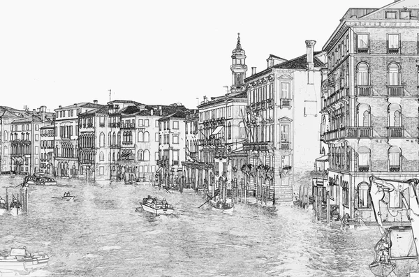 Venetië. Pensil tekenen — Stockfoto