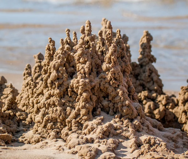 Sandslott på stranden — Stockfoto