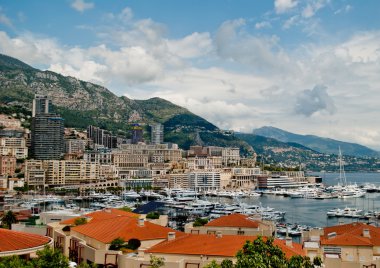 Monte Carlo panoramik görünüm. Monaco