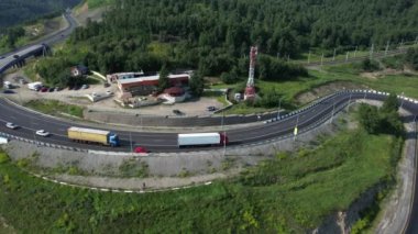 Baykal Serpentine yolu - Serpantin yolu, Trans-Sibirya Karayolu, Rusya, Kultuk, Slyudyanka