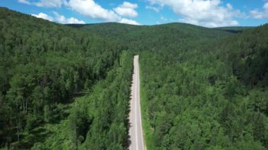 Batı Sibirya 'nın dolambaçlı yolu.