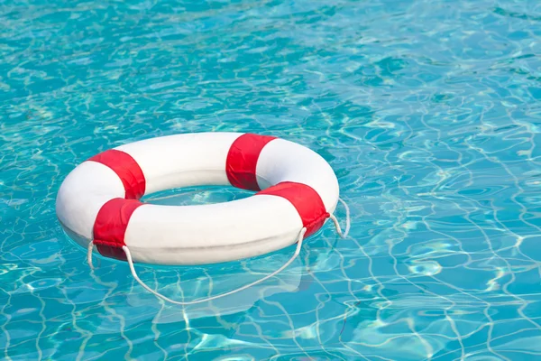 Pool ring  float in swimming pool Stock Image