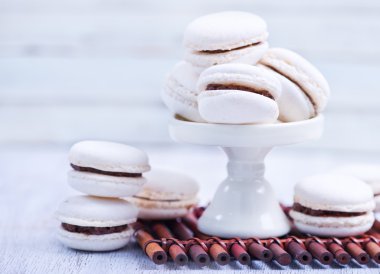 tatlı beyaz macaroons