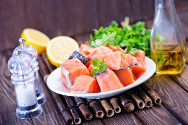 kırmızı somon taze maydanoz ile