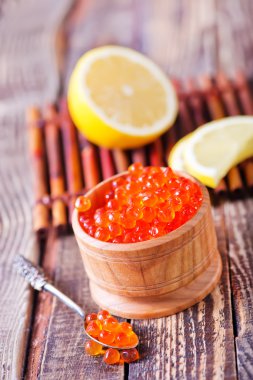 Somon havyar ve limon