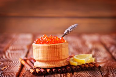 Somon havyar ve limon